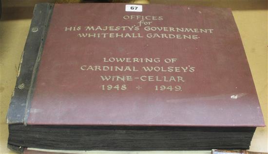 Vol photographic record - Moving Cardinal Wolseys wine cellar from 1948